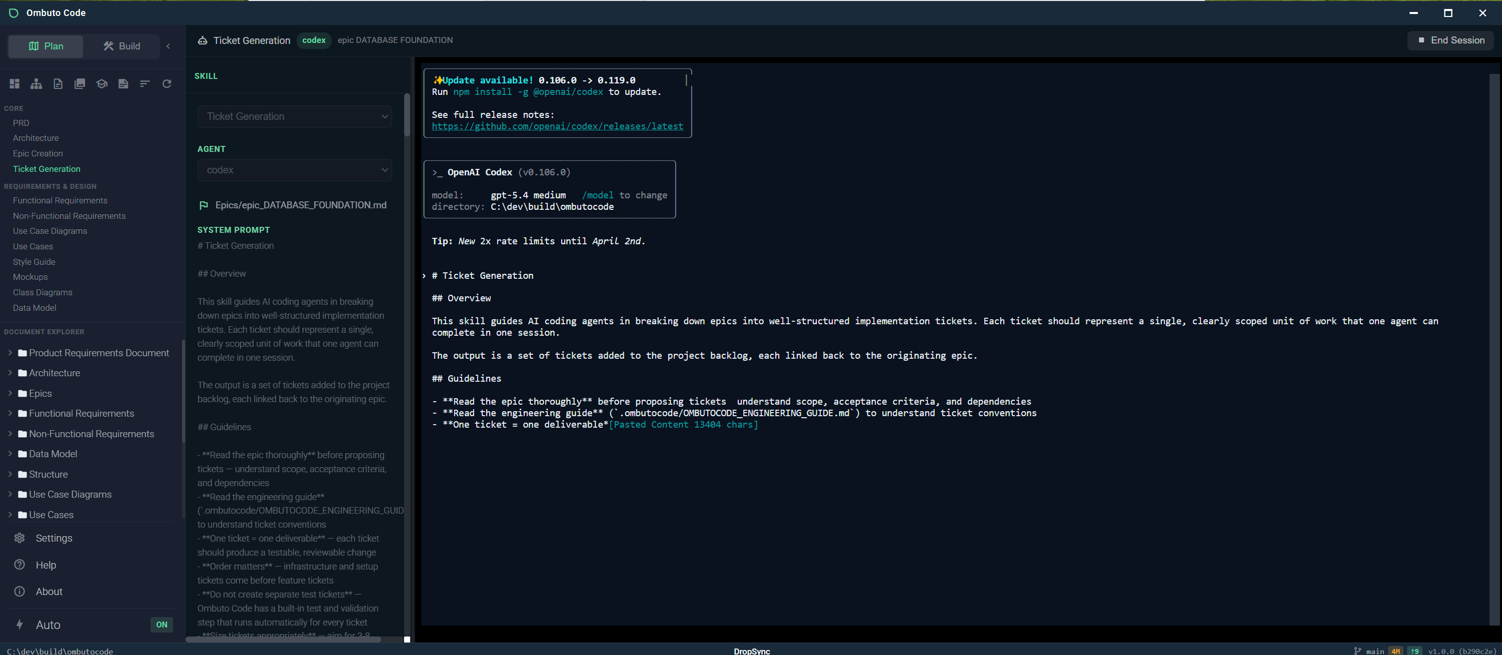 Ombuto Code — Plan Mode